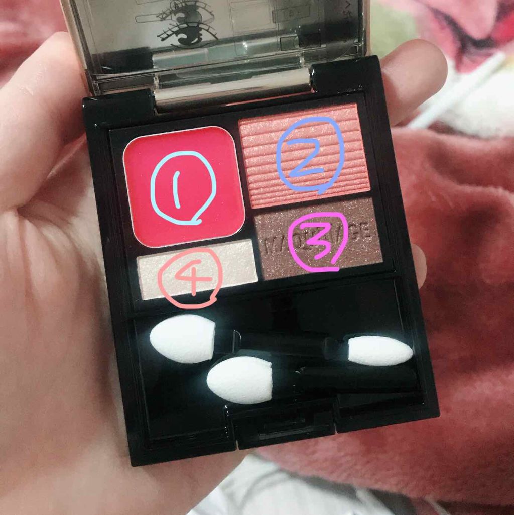 ドラマティックスタイリングアイズD/マキアージュ/アイシャドウパレットを使ったクチコミ（3枚目）