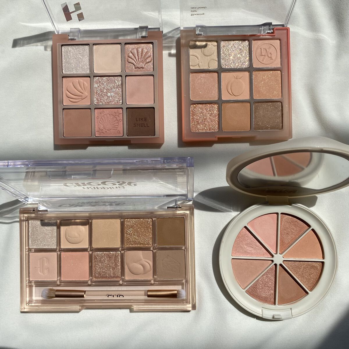 CLIO・dasique・HOLIKA HOLIKA・Lakaのアイシャドウパレットを