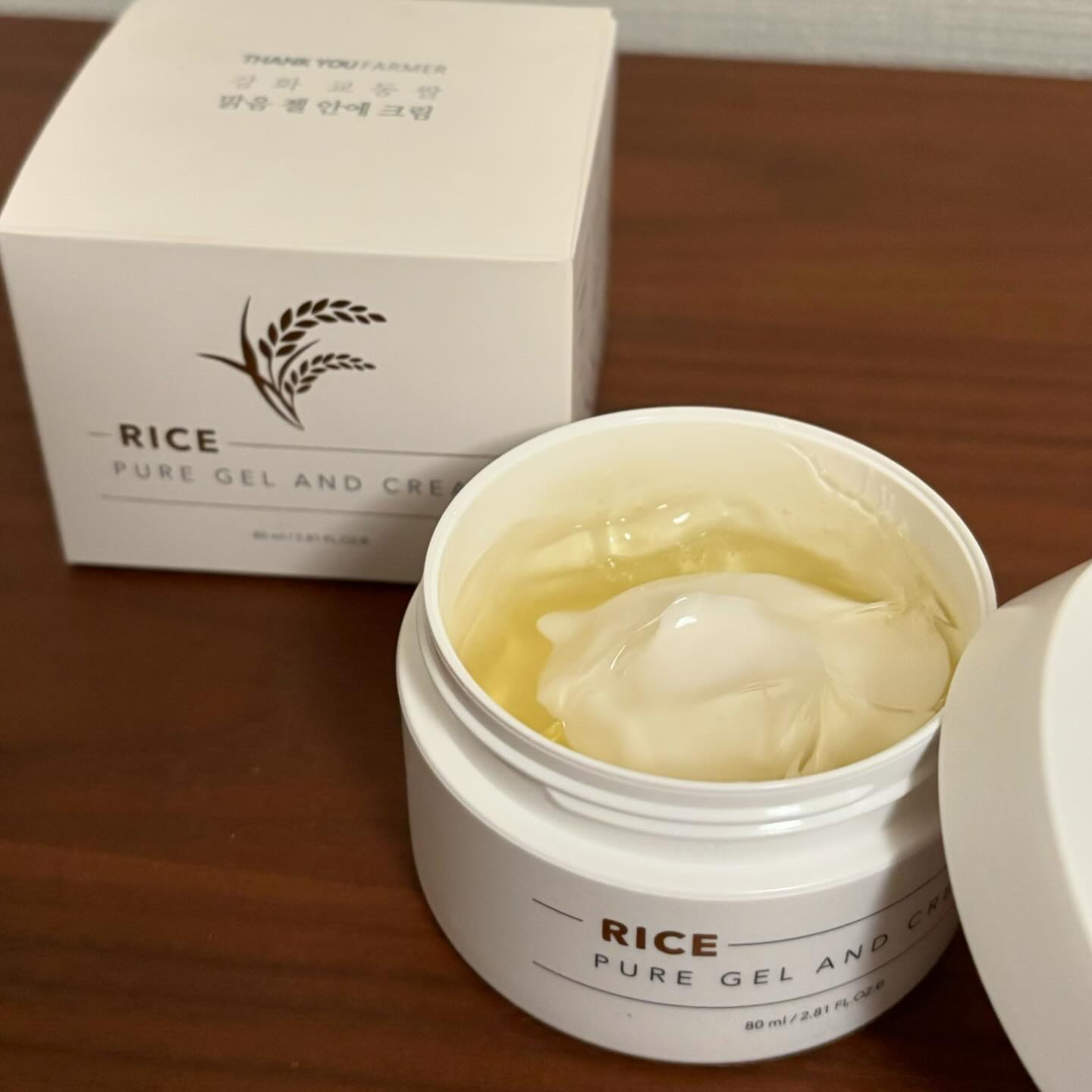 ライスピュアジェル＆クリーム/THANK YOU FARMER/フェイスクリームを使ったクチコミ（1枚目）