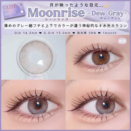 Moonrise Dew Gray/POPLENS/1ヶ月(1MONTH)カラコンを使ったクチコミ(3枚目)