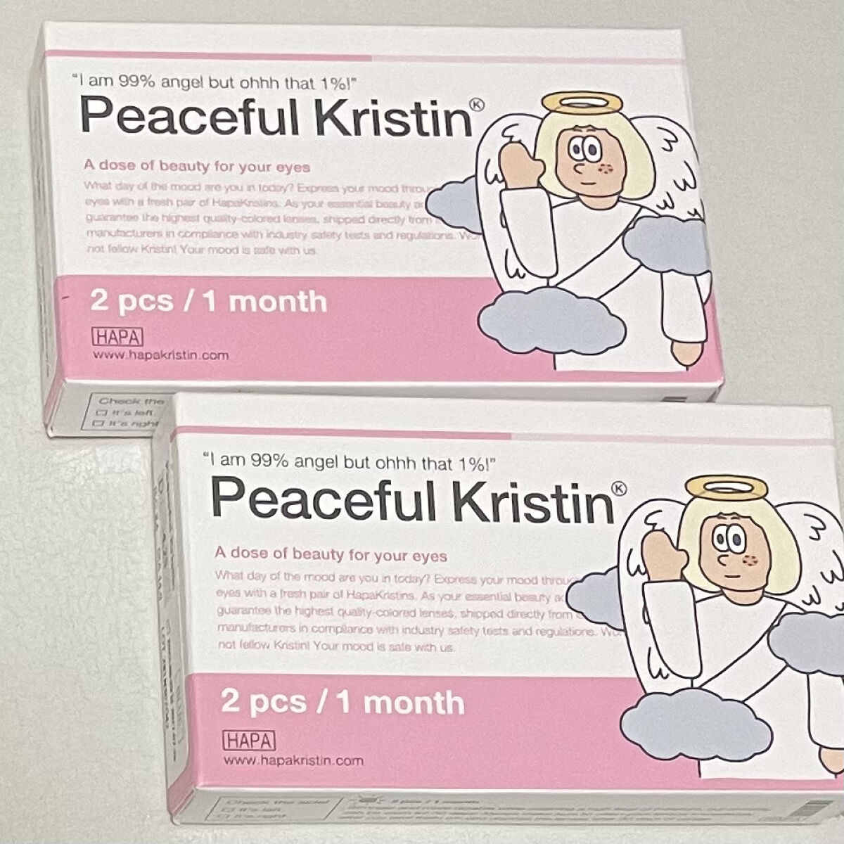 Peaceful Kristen ブルー/Hapa kristin/カラーコンタクトレンズを使ったクチコミ（3枚目）