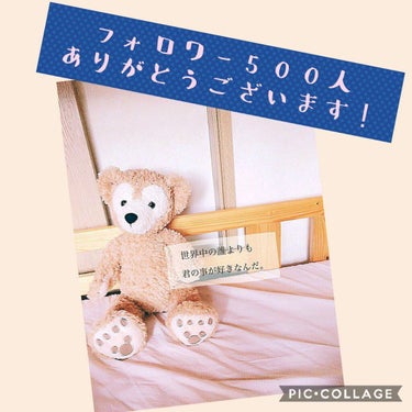 《フォロワー500人ありがとうございます！！！》 
こんにちは！今日はコスメレビューはお休みします…！(明日テストなので今夜頑張ります！！なので今日は手短です…！！)
そして、フォロワー500人になりま