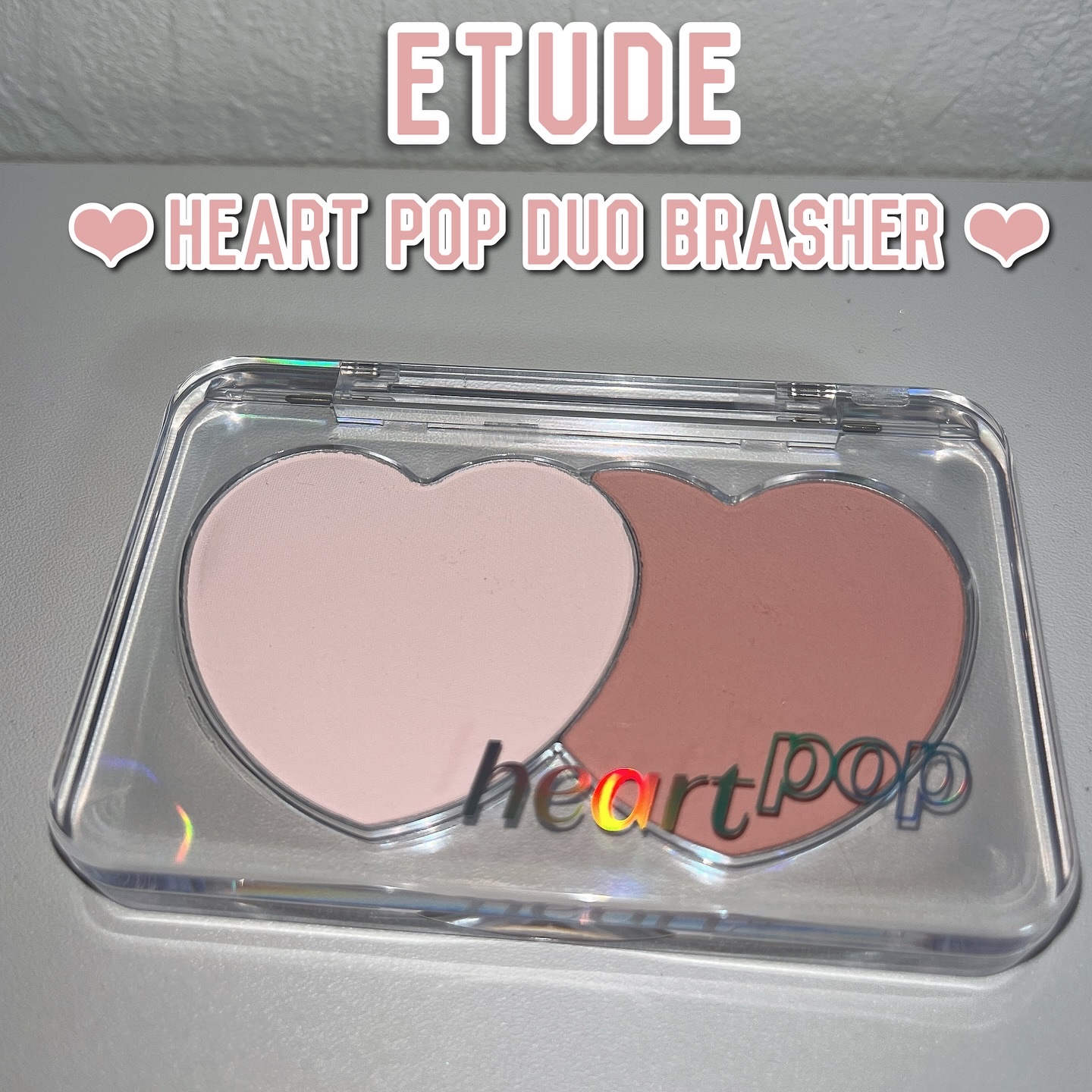 ハートポップデュオブラッシャー エンヴィブルーム/ETUDE/パウダーチークを使ったクチコミ（1枚目）