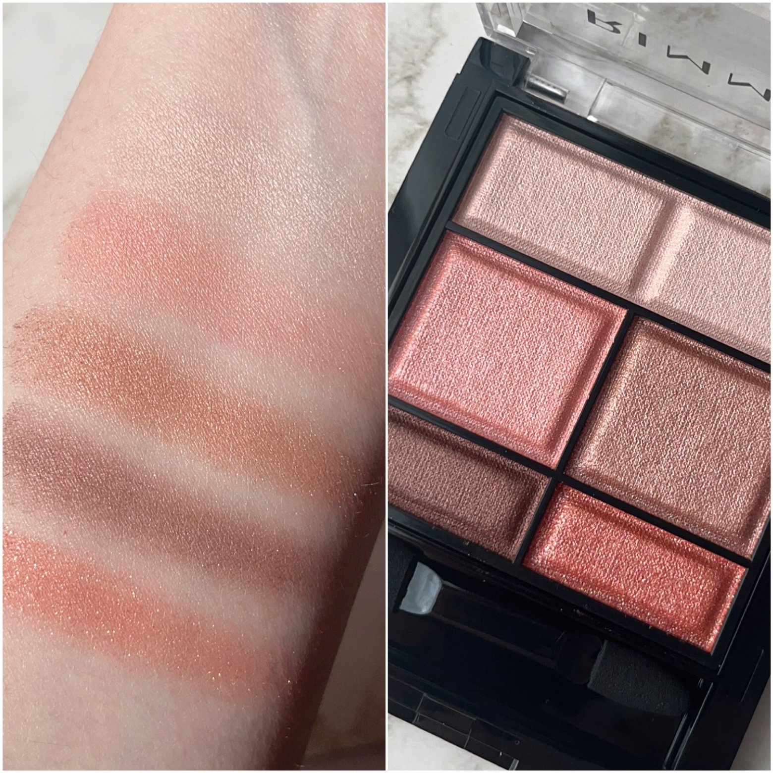 ワンダー スウィート アイシャドウ 007 愛らしさナンバーワン！ ピーチアプリコットショコラ/リンメル ロンドン/アイシャドウパレットを使ったクチコミ（3枚目）