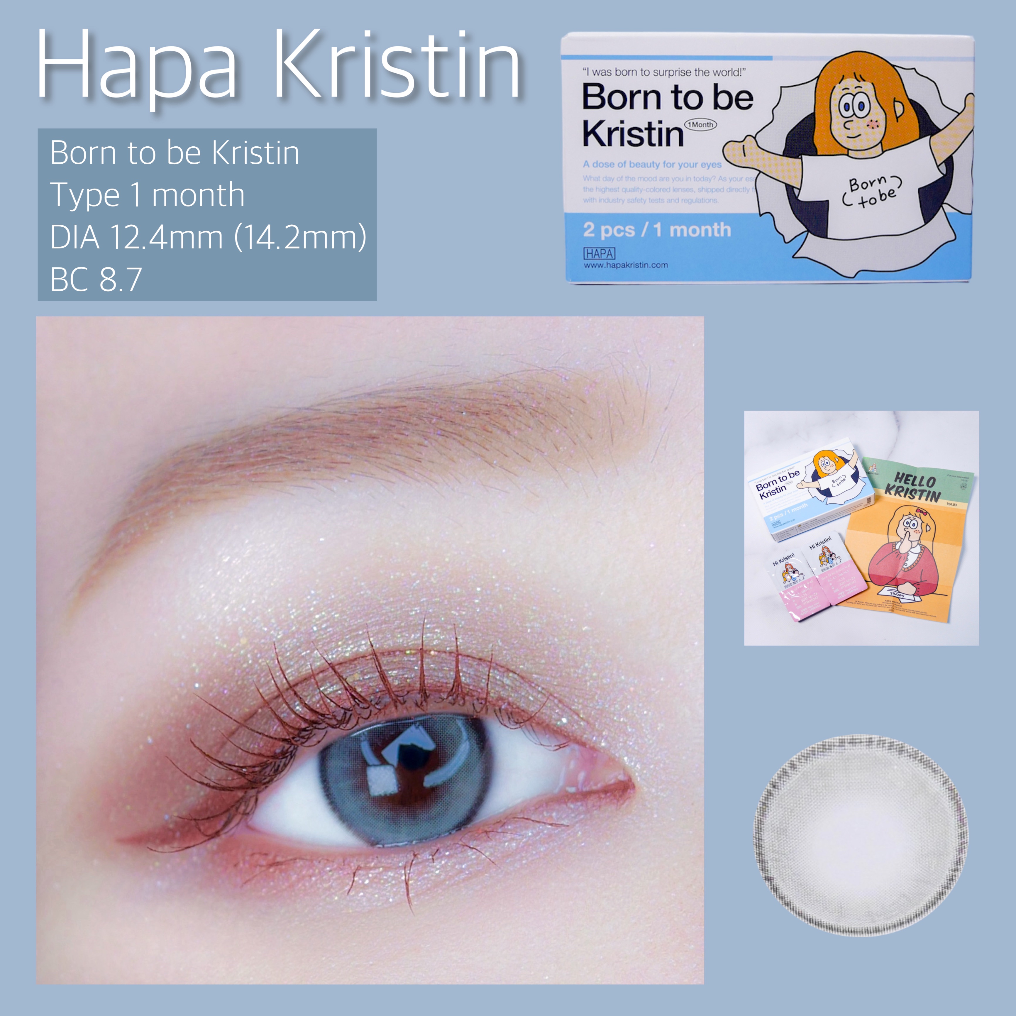 born to be kristin/Hapa kristin/カラーコンタクトレンズを使ったクチコミ（1枚目）