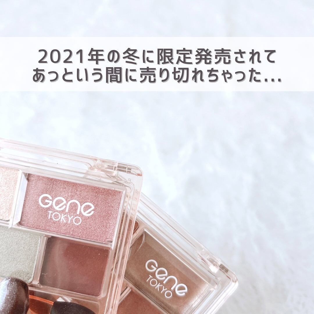 GENE TOKYO リラクシーアイシャドウ/DAISO/アイシャドウパレットを使ったクチコミ(2枚目)
