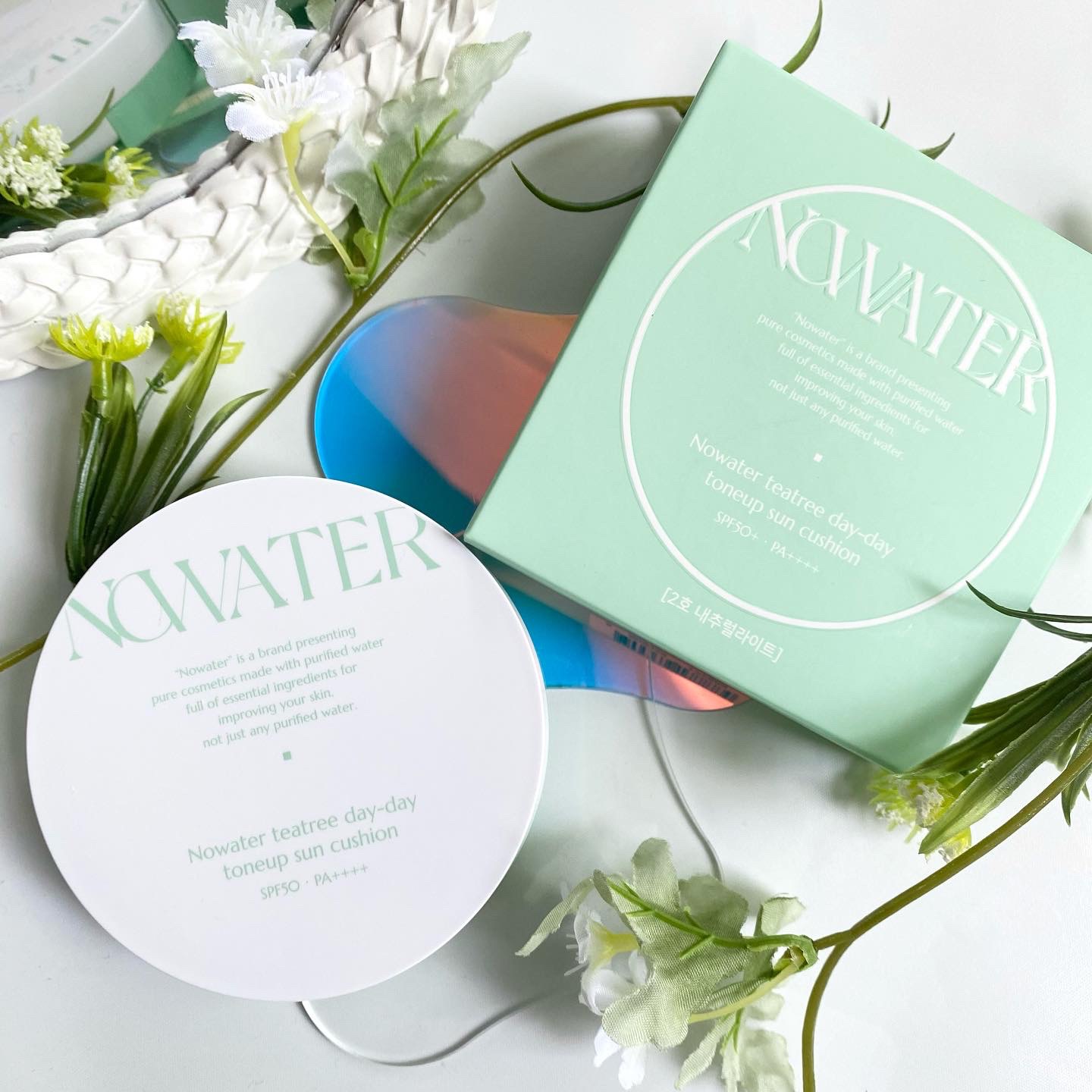 ティーツリーデイデイトーンアップサンクッション/NOWATER/日焼け止めローションを使ったクチコミ（2枚目）