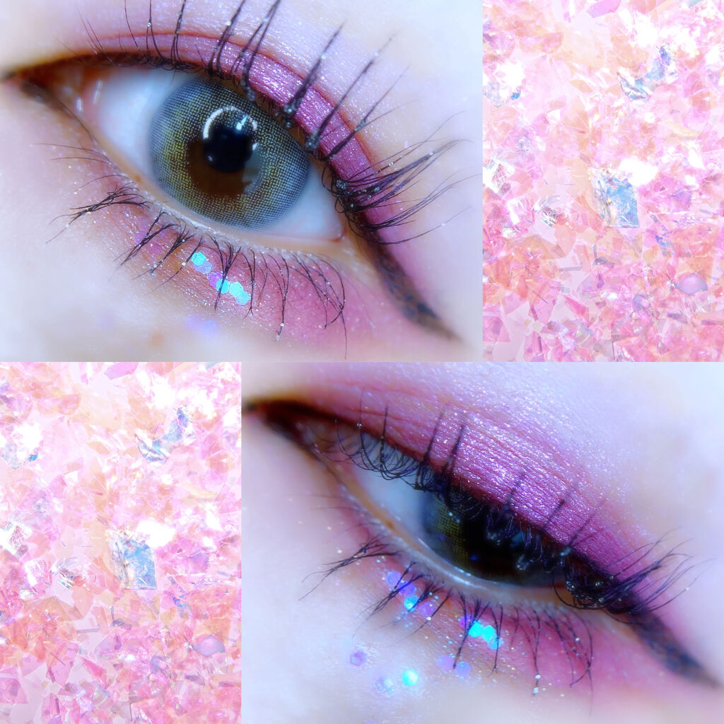 ゲットルーズグリッタージェル N°1オーロラキャッチャー/unleashia/グリッターを使ったクチコミ（2枚目）