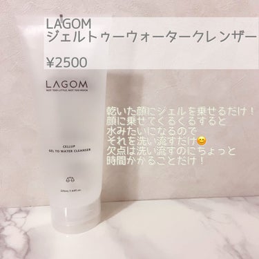 ラゴム ジェルトゥウォーター クレンザー(朝用洗顔)/LAGOM /洗顔フォームを使ったクチコミ（2枚目）