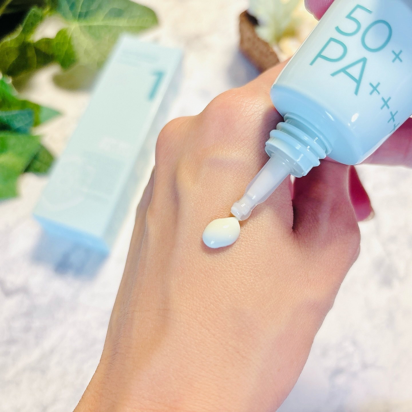 1番 青草水分コーティングUVクリーム/numbuzin/フェイスクリームを使ったクチコミ（2枚目）