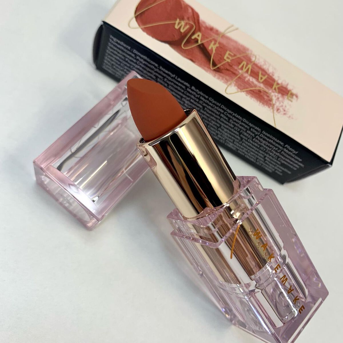ヌーディーベルベットリップ/wakemake/口紅を使ったクチコミ(2枚目)