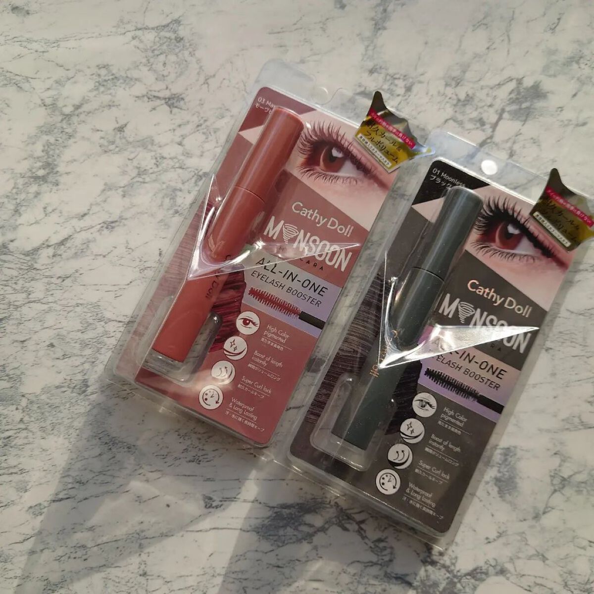 モンスーンカラーマスカラ 01 Moonless(ブラック)/CathyDoll/マスカラを使ったクチコミ（1枚目）