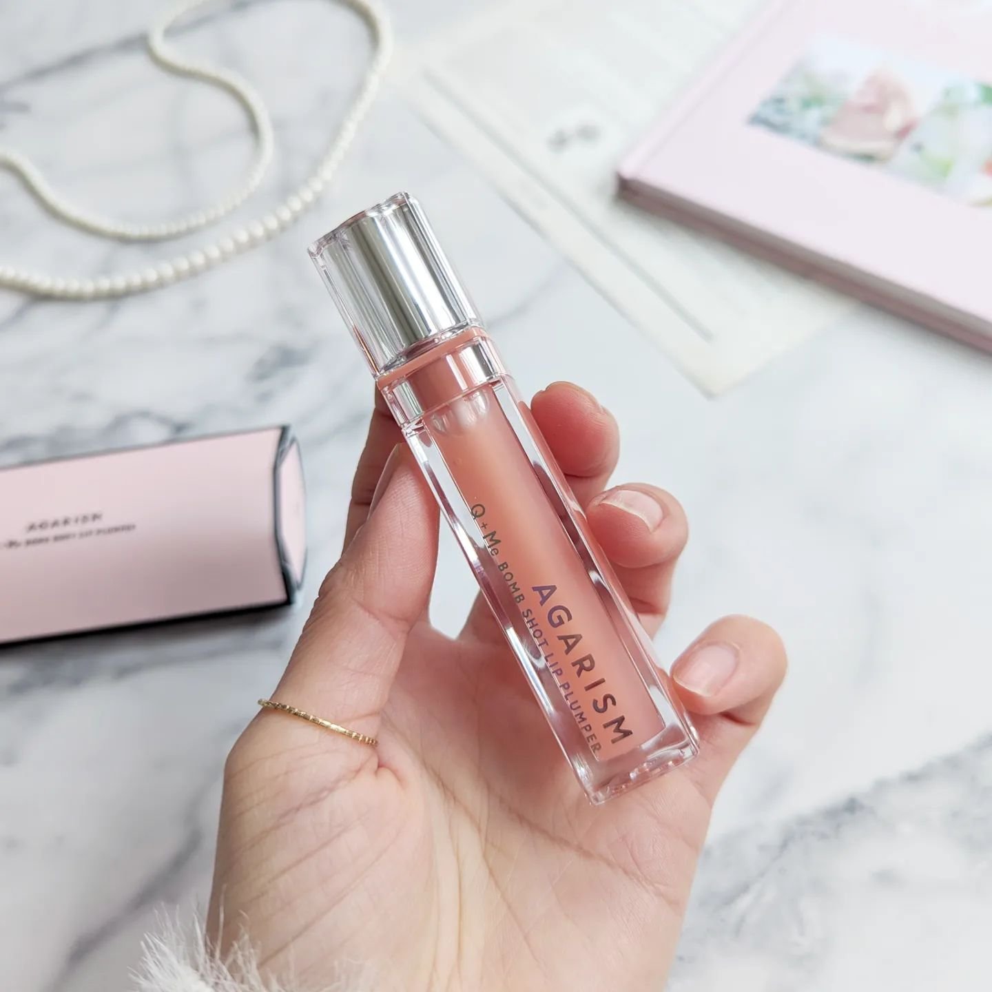 キューミ―ボムショットリッププランパー/AGARISM/リッププランパーを使ったクチコミ（3枚目）