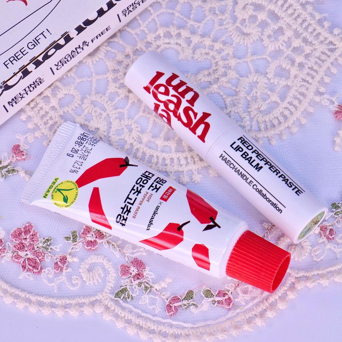 レッドペッパーテイストリップバーム/unleashia/リップバームを使ったクチコミ（2枚目）