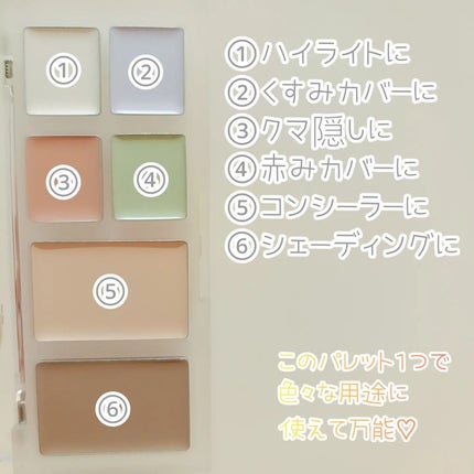 ブリージングコンシーラーパレット/Healus/パレットコンシーラーを使ったクチコミ(3枚目)