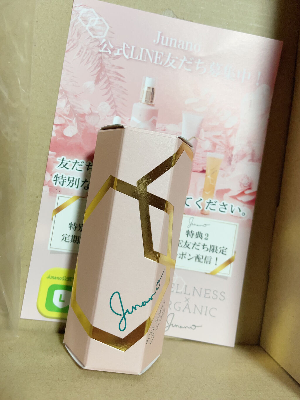 ピュアハニーリップグロス/Junano/リップ美容液を使ったクチコミ（1枚目）