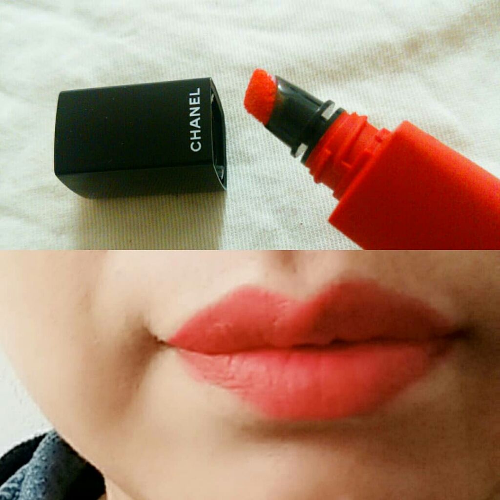 ルージュ アリュール リクィッド パウダー 962 エレクトリック ブロッサム/CHANEL/口紅を使ったクチコミ（1枚目）