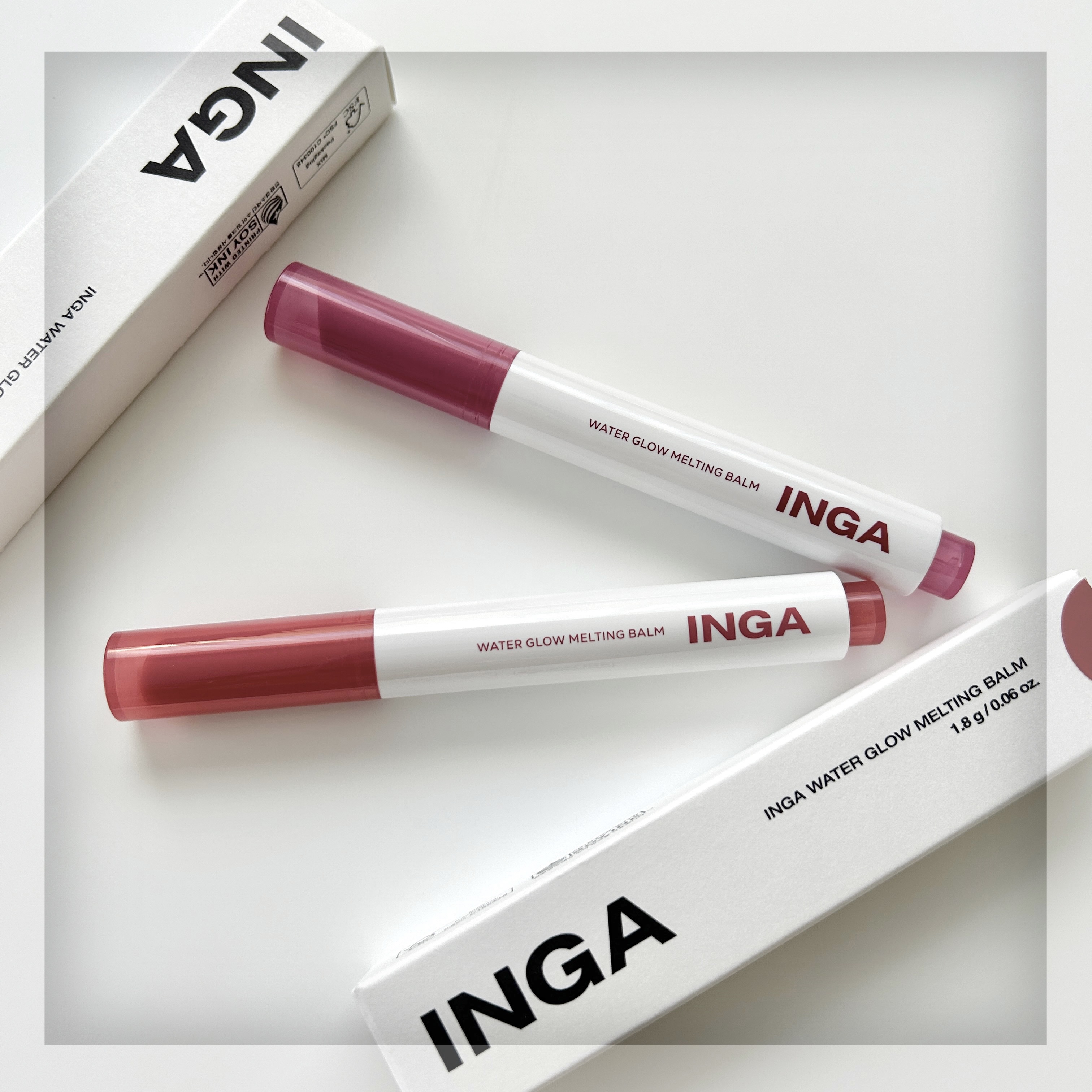 ウォーターグローメルティングバーム 04 フィグジュース（Fig Juice）/INGA/口紅を使ったクチコミ（1枚目）