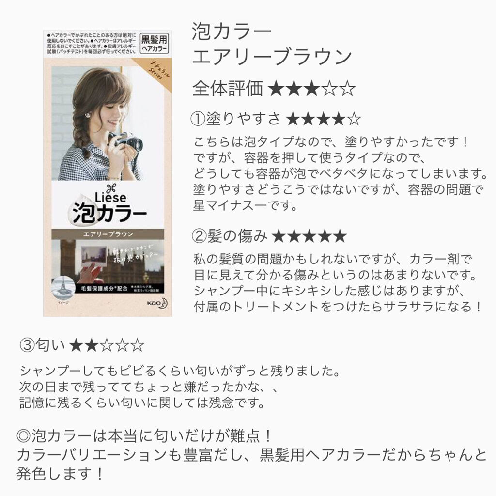 泡カラー/リーゼ/ヘアカラーを使ったクチコミ（3枚目）