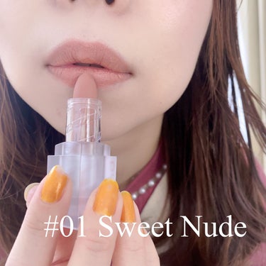 ゲットベターベルベットリップスティック 01 sweet nude/La.breeze/口紅を使ったクチコミ（2枚目）