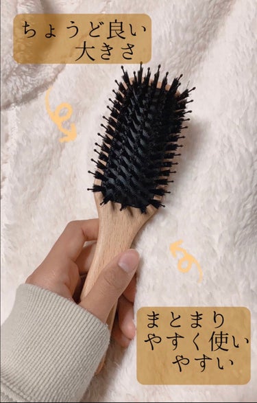 ブナ材ヘアブラシ ミックス毛/無印良品/ヘアブラシを使ったクチコミ（2枚目）