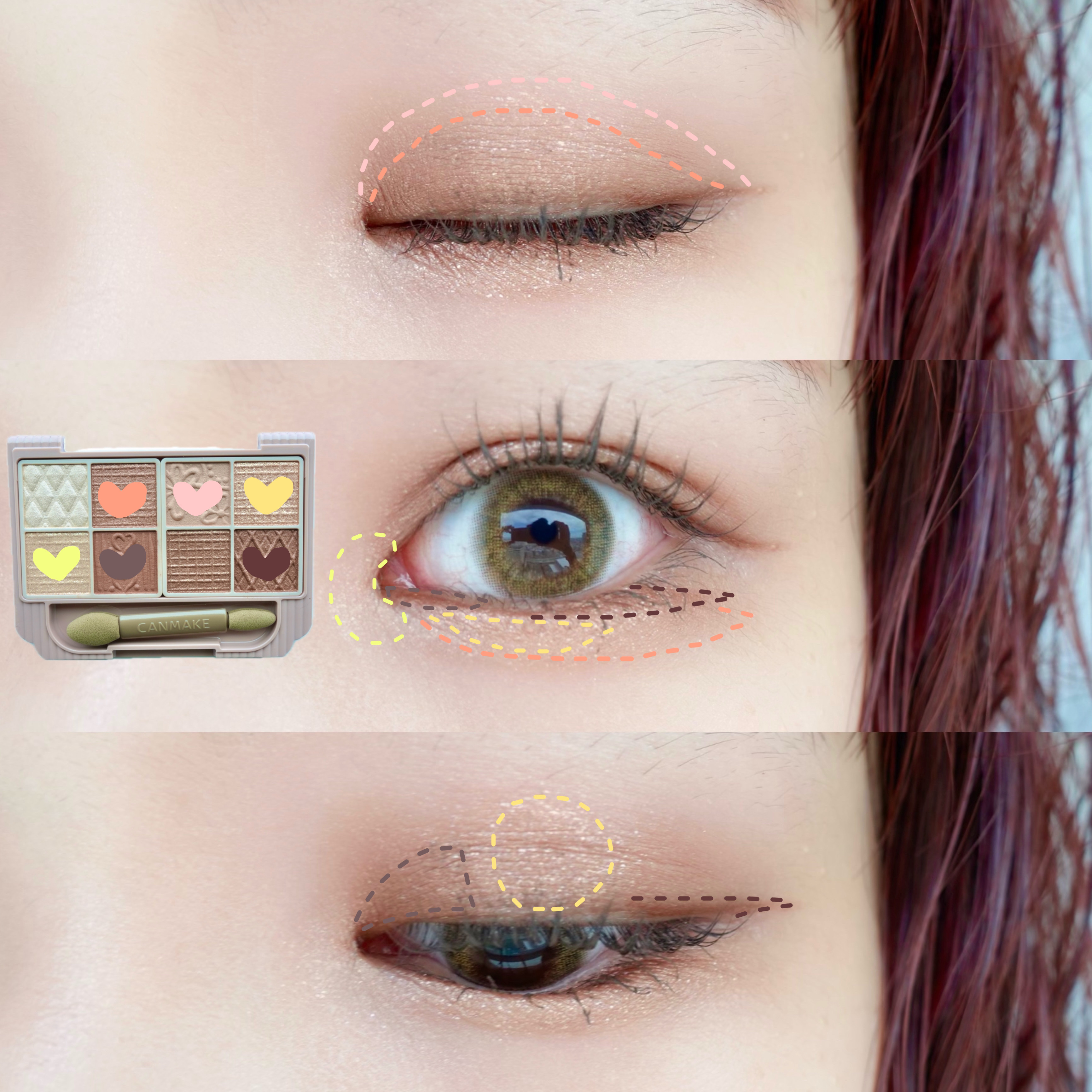 プティパレットアイズ/キャンメイク/パウダーアイシャドウを使ったクチコミ（3枚目）