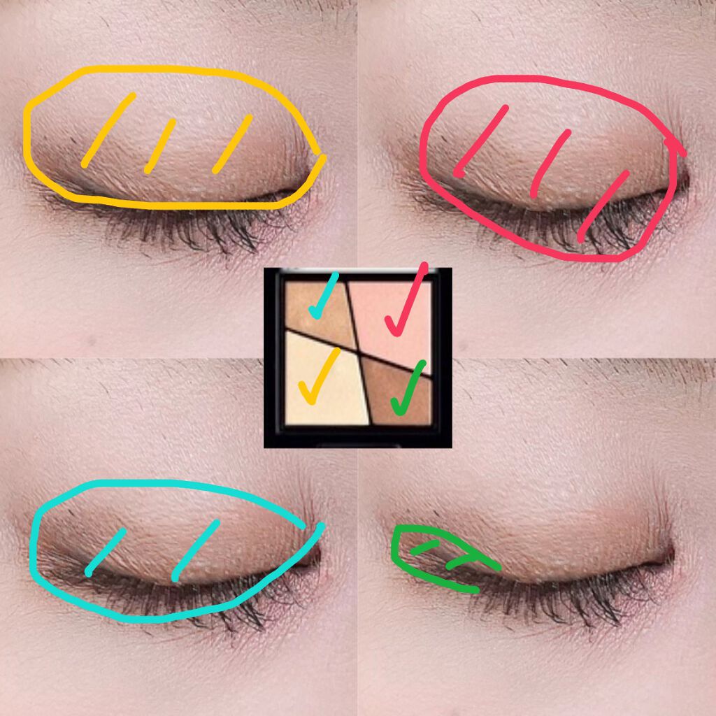 UR GLAM　VELVET EYE COLOR PALETTE コーラルブラウン/U R GLAM/アイシャドウパレットを使ったクチコミ（2枚目）