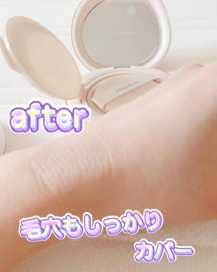 ブリージンググロークッション/Healus/クッションファンデーションを使ったクチコミ(6枚目)