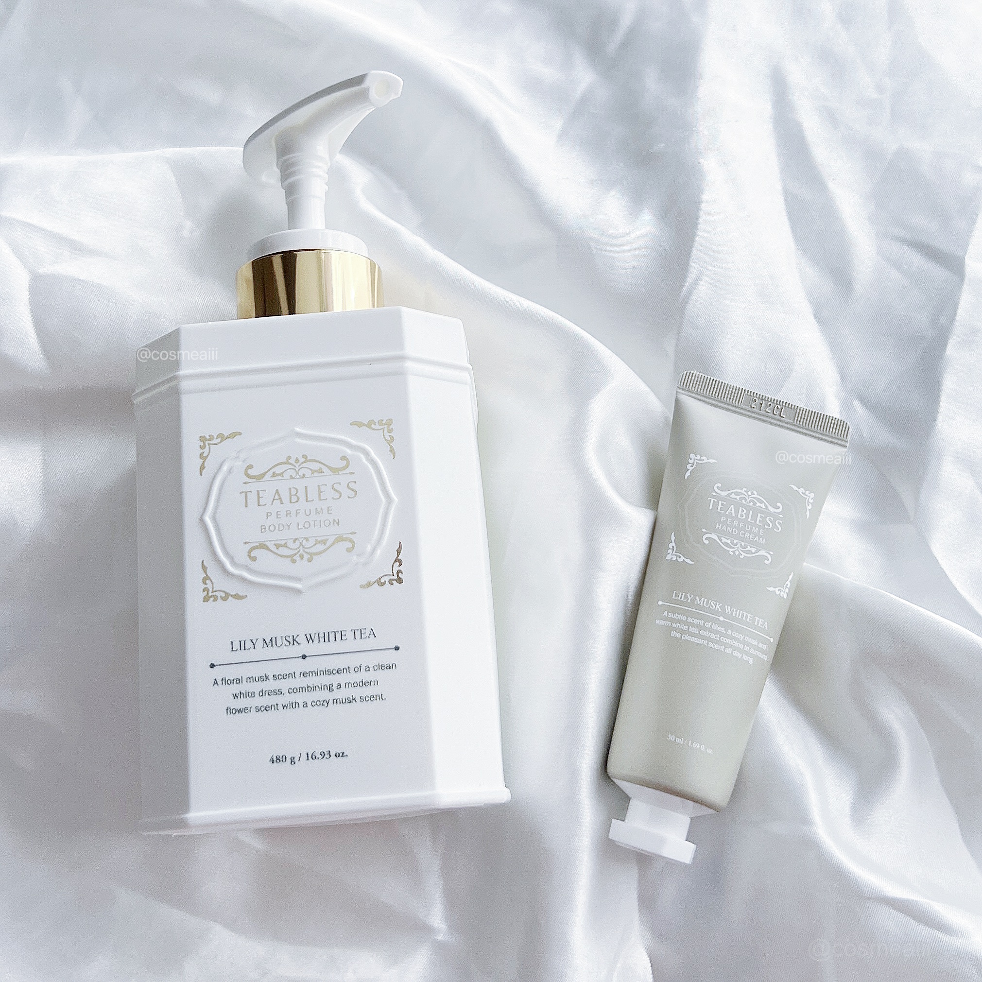 パフュームハンドクリーム リリームスクホワイトティーの香り/TEABLESS/ハンドクリームを使ったクチコミ（2枚目）