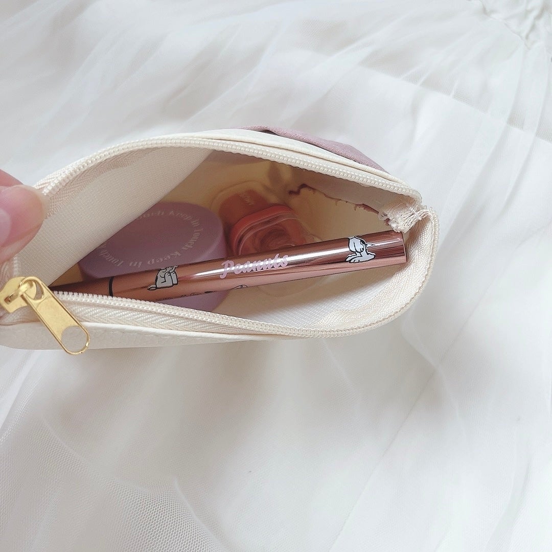 合皮マチ付きポーチ ビッグリボン/セリア/化粧ポーチを使ったクチコミ(4枚目)