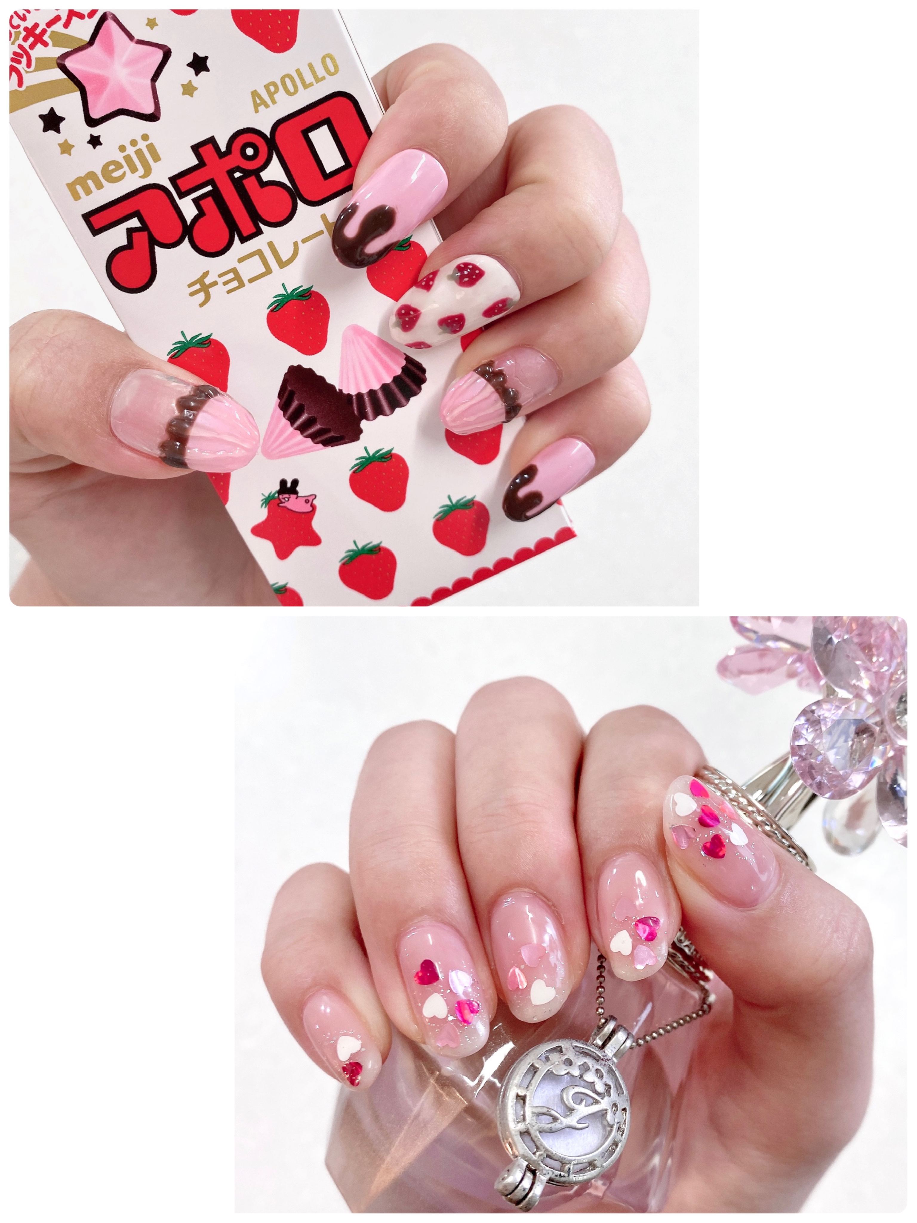 ネイル♡バラ売り不可 バレンタインネイルのネイルデザイン | ジェルネイル（ライト対応