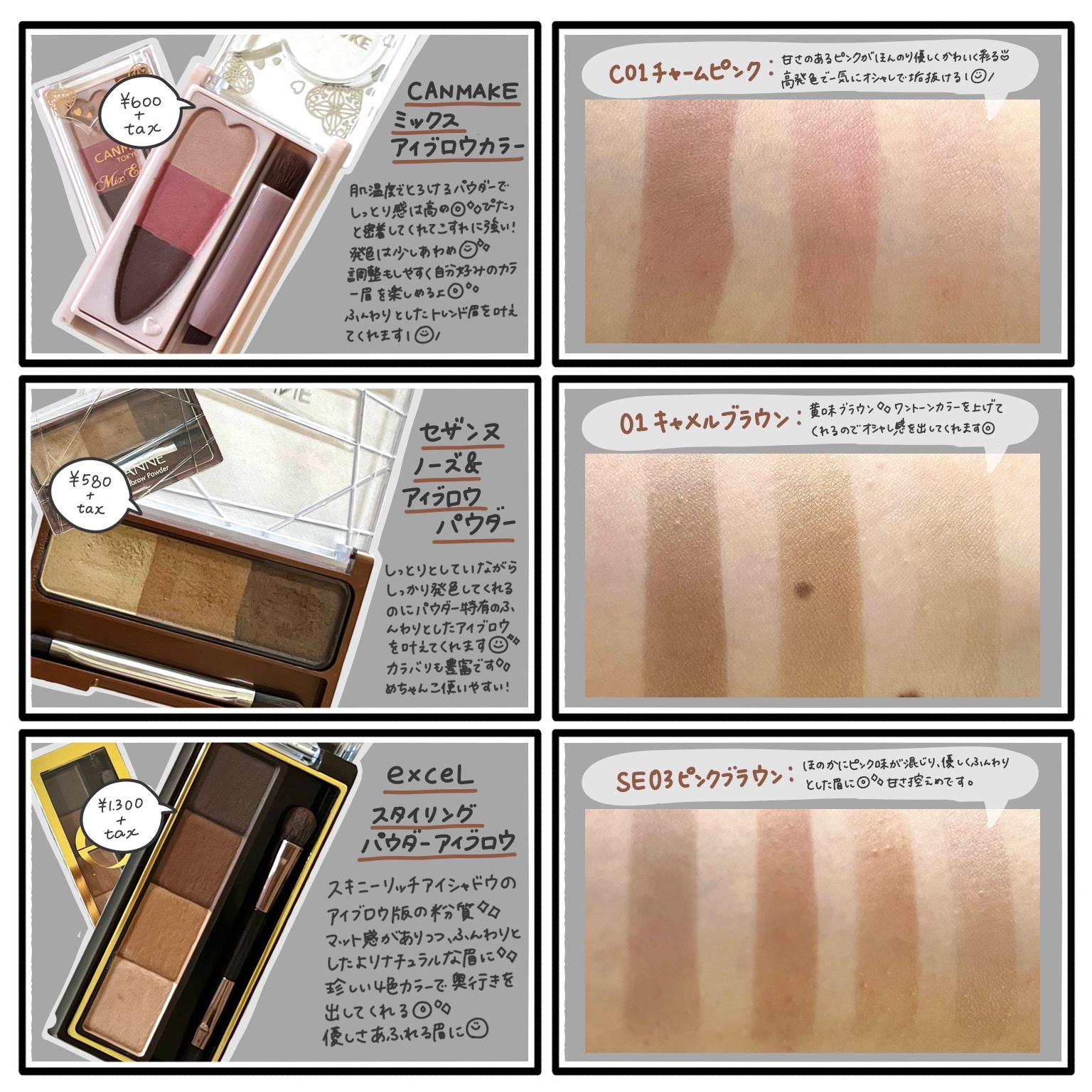 ノーズ＆アイブロウパウダー/CEZANNE/パウダーアイブロウを使ったクチコミ（3枚目）