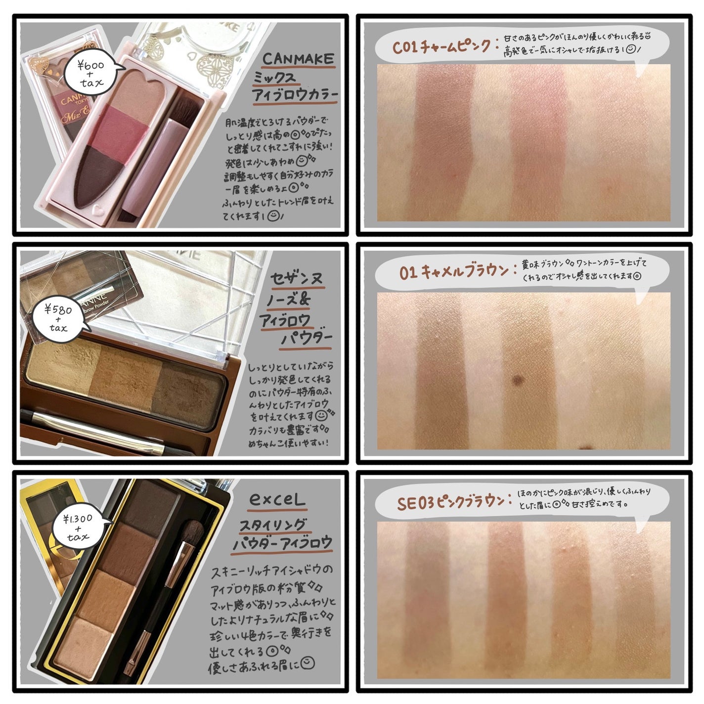 ノーズ&アイブロウパウダー/CEZANNE/パウダーアイブロウを使ったクチコミ(3枚目)