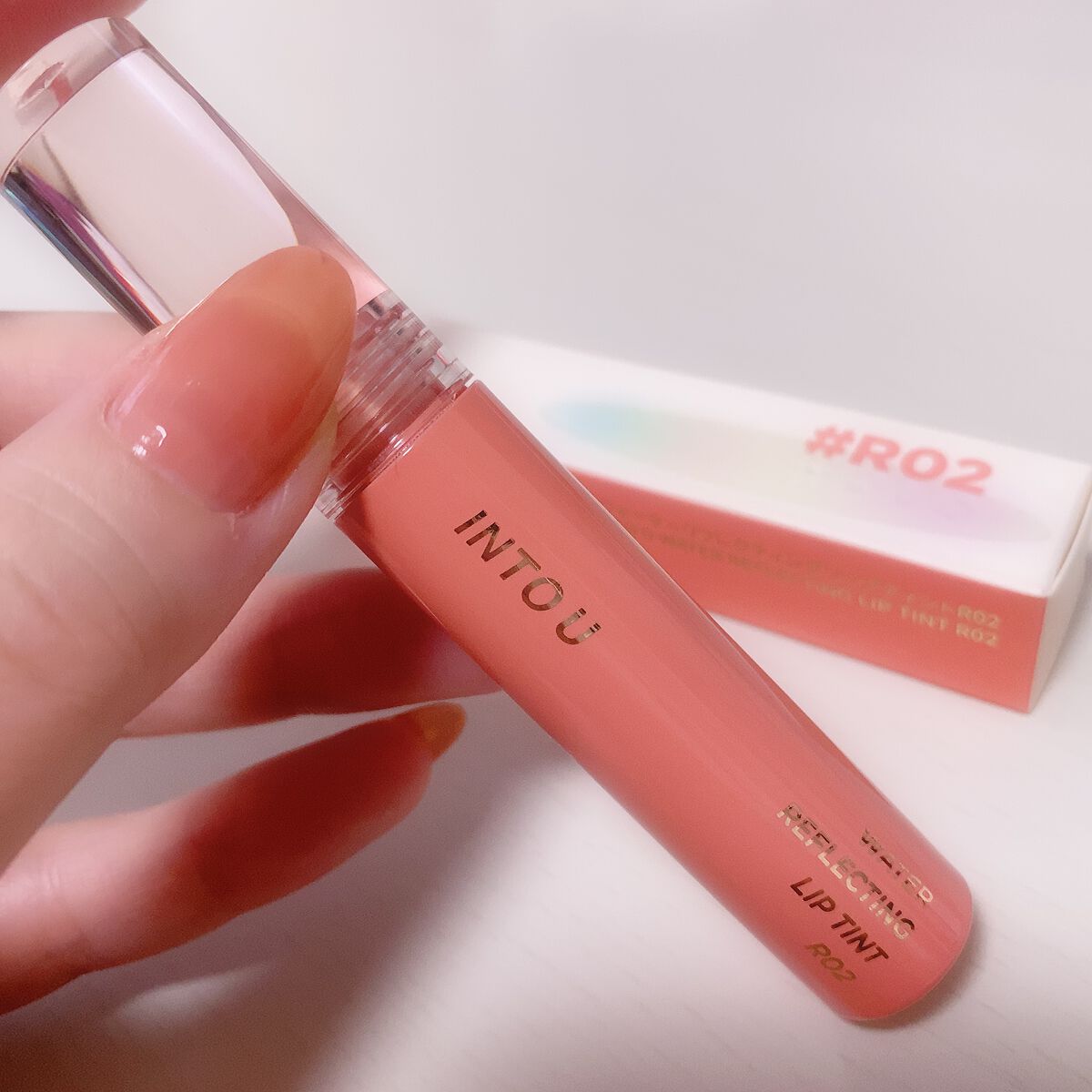 ウォーターリフレクティングリップティント/INTO U/リップティントを使ったクチコミ（3枚目）