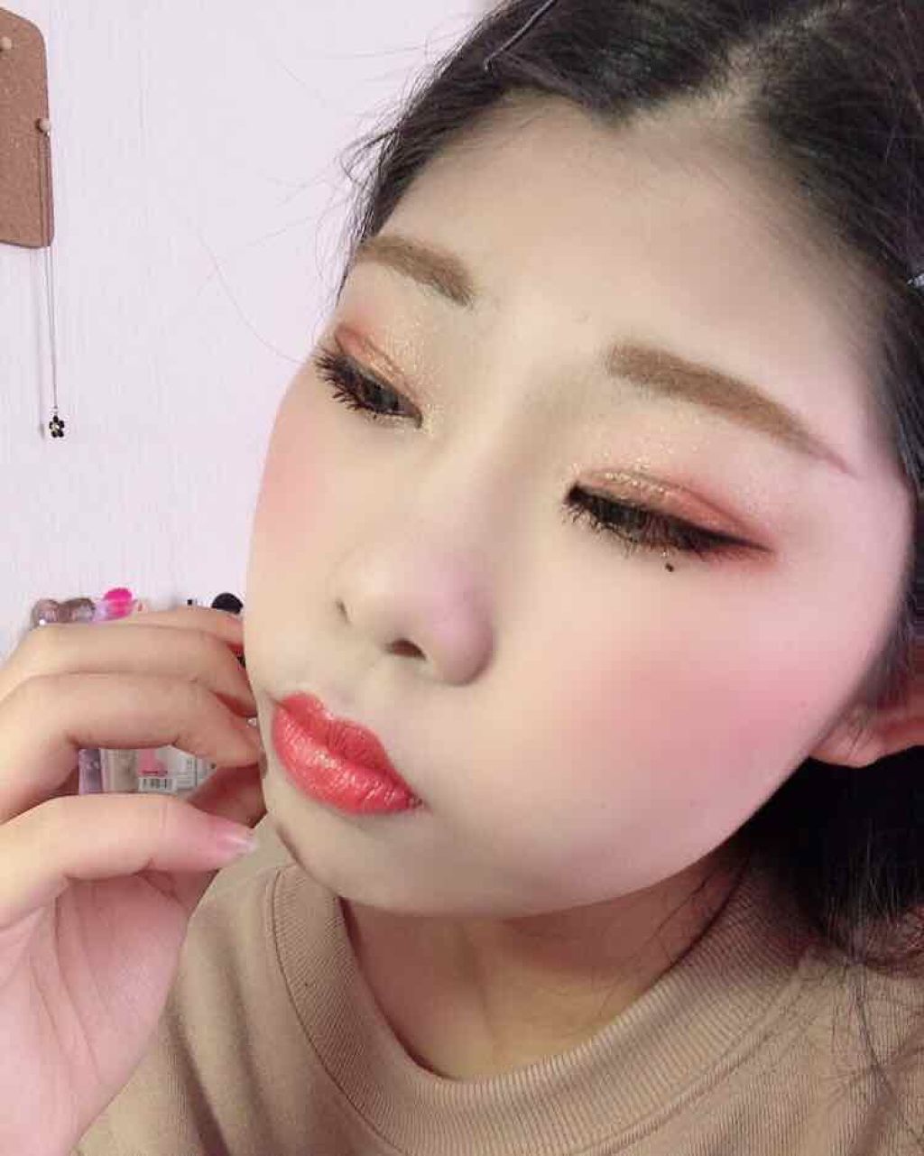 UR GLAM　POWDER EYESHADOW/U R GLAM/単色アイシャドウを使ったクチコミ（3枚目）