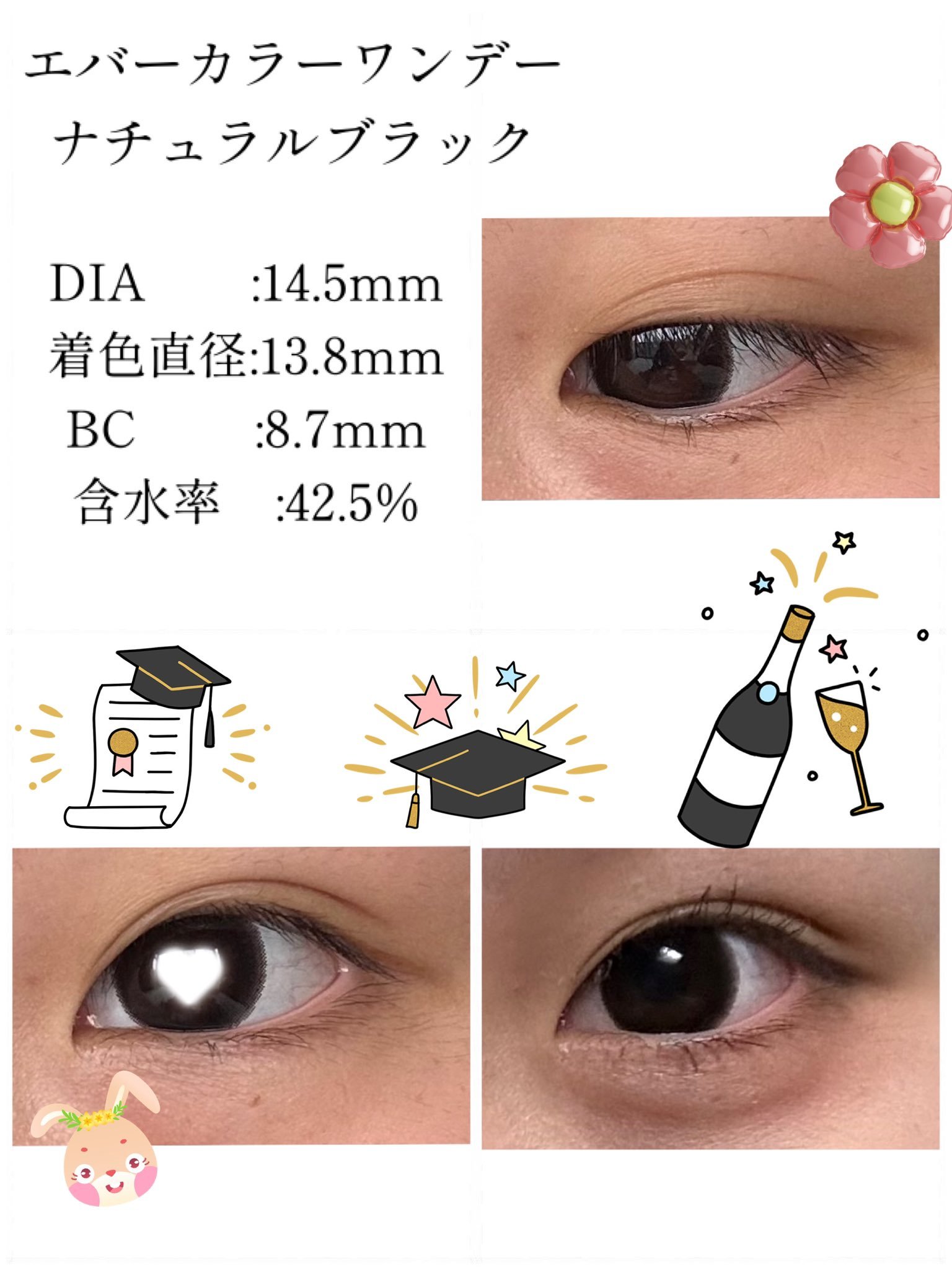 エバーカラーワンデー ナチュラル ナチュラルブラック/エバーカラー/ワンデー（１DAY）カラコンを使ったクチコミ（2枚目）