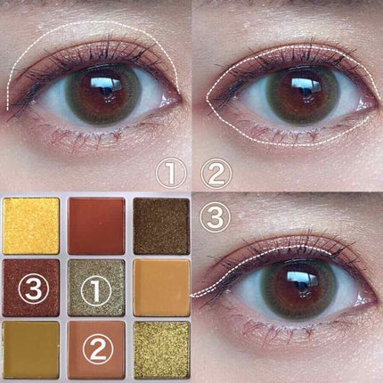 VenusMarble 9色アイシャドウパレット/Venus Marble/アイシャドウパレットを使ったクチコミ(3枚目)