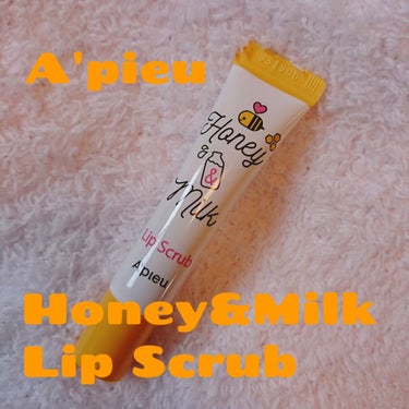 A’pieu ハニー&ミルクリップスクラブのクチコミ「🍯A'PIEU Honey&Milk Lip Scrub🍯
韓国のプチプラブランド、A'PIE.....」（1枚目）