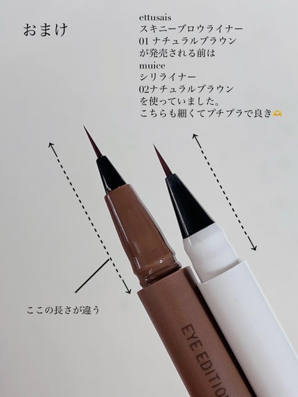 エテュセ アイエディション(スキニーブロウライナー)/ettusais/リキッドアイブロウを使ったクチコミ(6枚目)