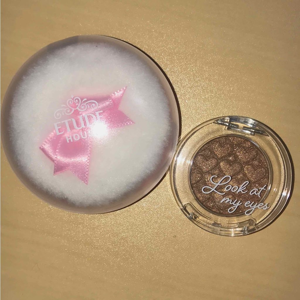 ルックアット マイアイズ BR409 パールブラウン（生産終了）/ETUDE/単色アイシャドウを使ったクチコミ（1枚目）