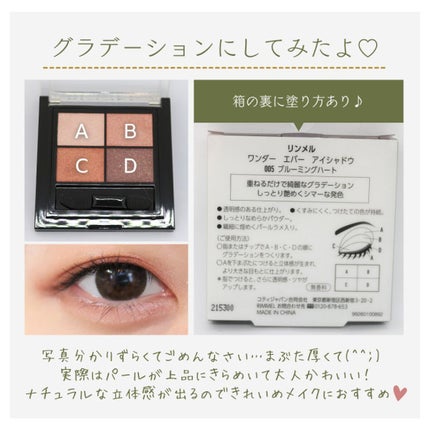 ワンダー エバー アイシャドウ/リンメル ロンドン/アイシャドウパレットを使ったクチコミ(4枚目)