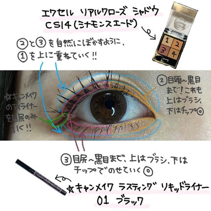 ラスティングリキッドライナー/キャンメイク/リキッドアイライナーを使ったクチコミ(2枚目)