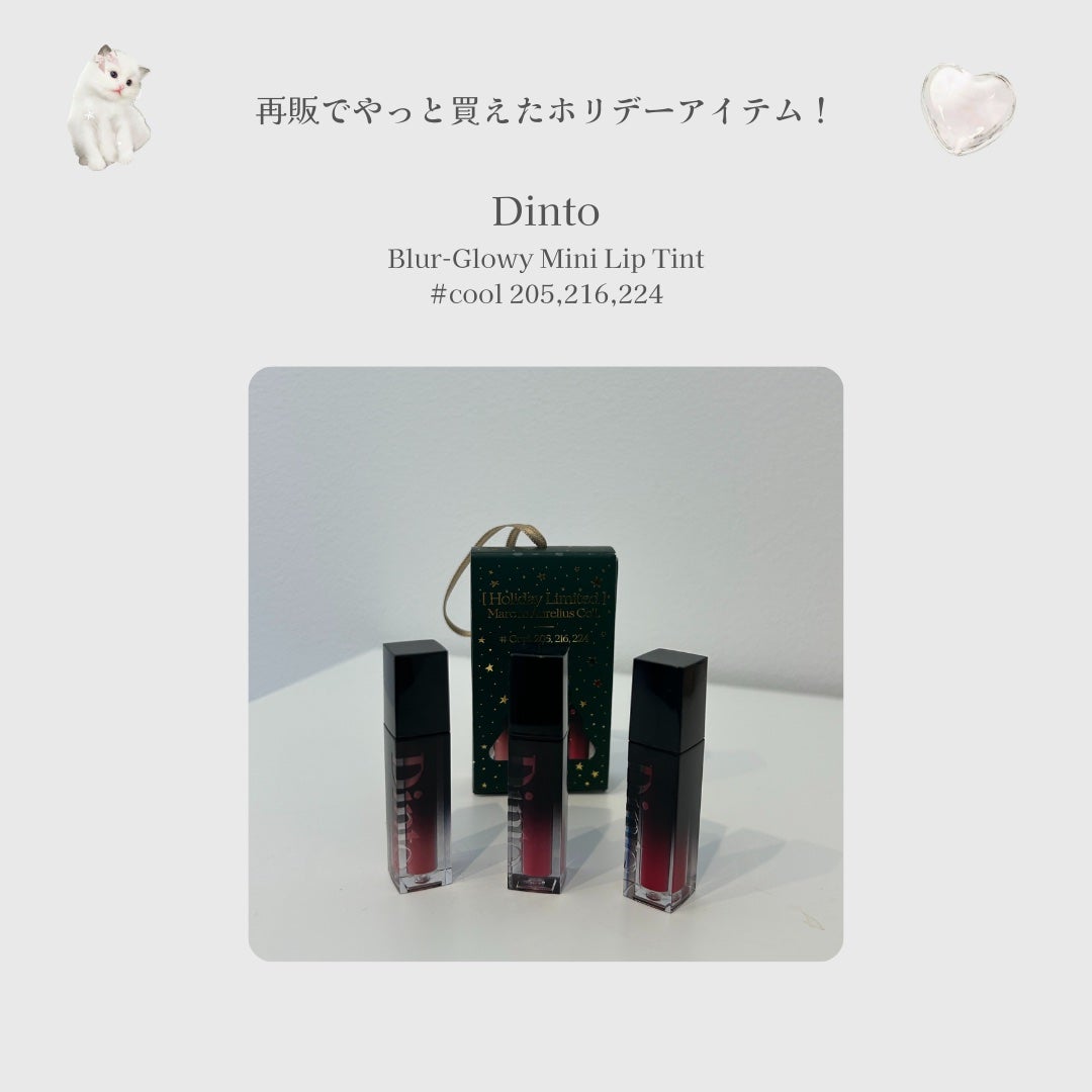ミニリップトリオブラーグローイリップティント/Dinto/リップティントを使ったクチコミ(2枚目)