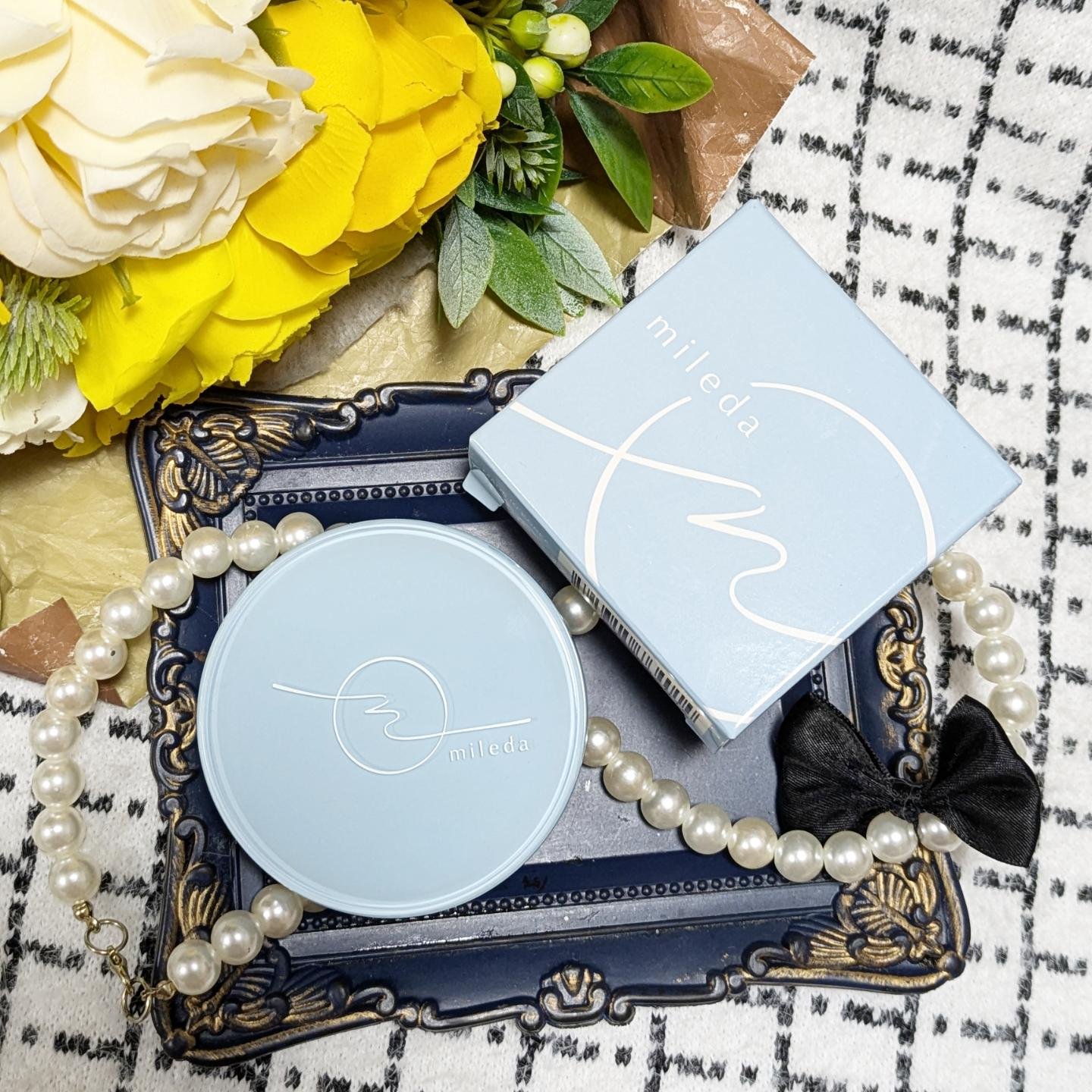 スムースフィットファンデーション ＃01 IVORY/mileda/パウダーファンデーションを使ったクチコミ（1枚目）