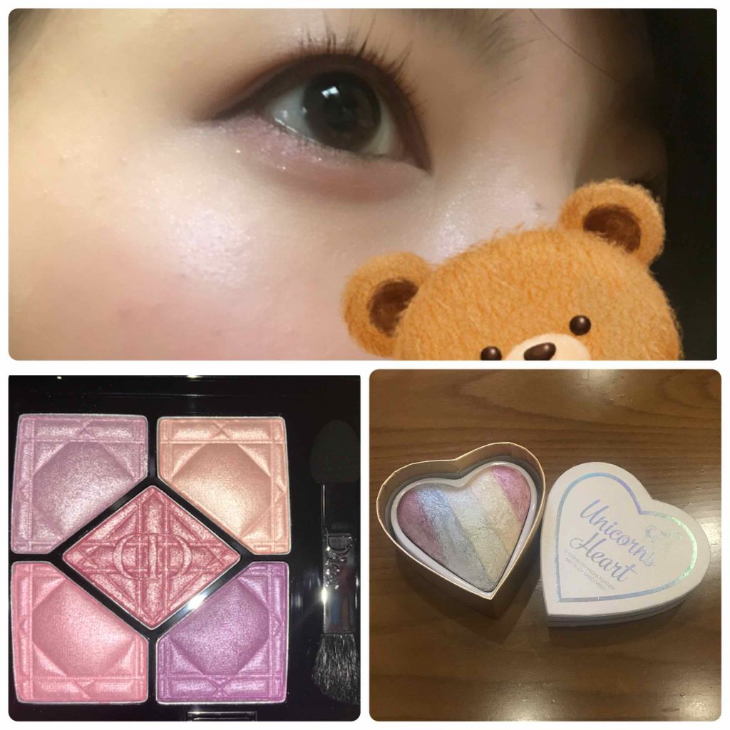 ハートハイライター ユニコーンハート/MAKEUP REVOLUTION/パウダーハイライトを使ったクチコミ（1枚目）