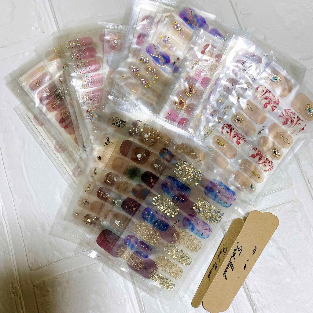 ネイルシール/Qoo10/ネイルシールを使ったクチコミ(1枚目)