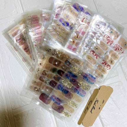 ネイルシール/Qoo10/ネイルシールを使ったクチコミ(1枚目)