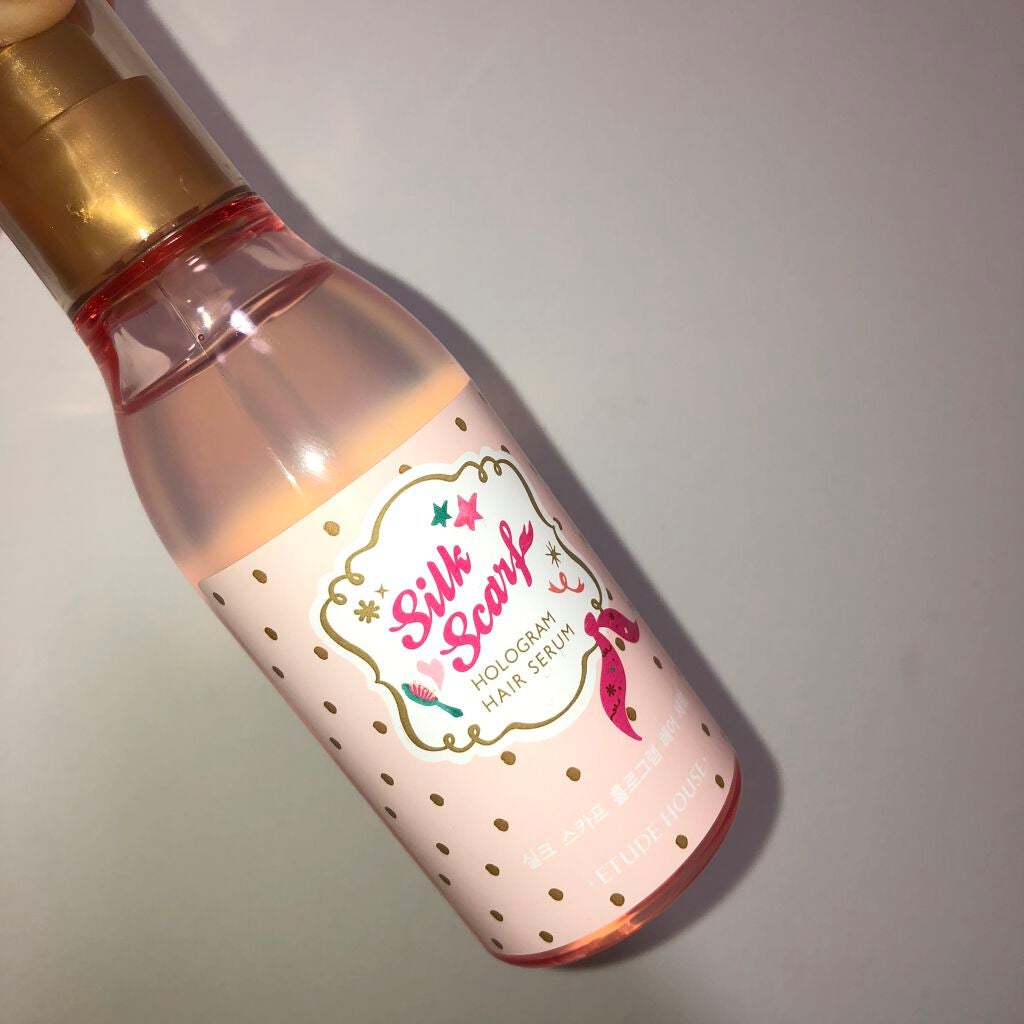 シルクスカーフ ホログラム ヘアセラム/ETUDE/ヘアオイルを使ったクチコミ(2枚目)