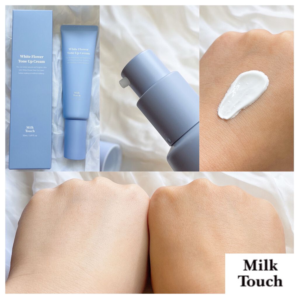 ホワイトフラワートーンアップクリーム/Milk Touch/化粧下地を使ったクチコミ(1枚目)