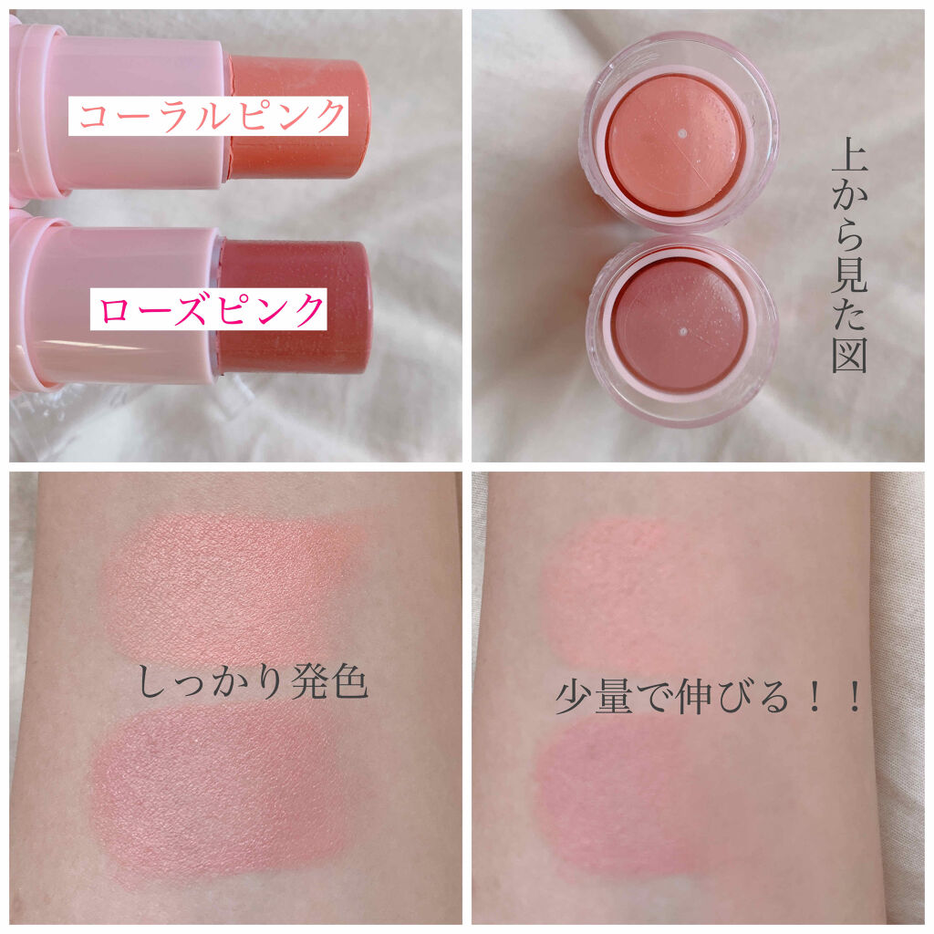 Blooming Kitty スティックカラーチーク/DAISO/ジェル・クリームチークを使ったクチコミ（2枚目）